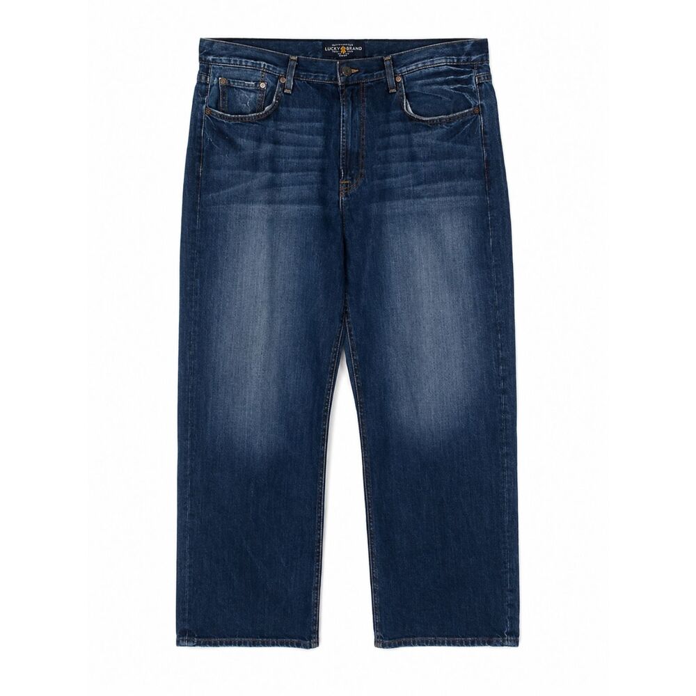 Lucky Brand Men's Jeans 36x30 Blue Medium Wash Straight Relaxed Denim Pants